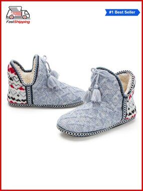 🎅 Women's Boot Slippers Warm Fuzzy Memory Foam Non Slip Indoor Outdoor